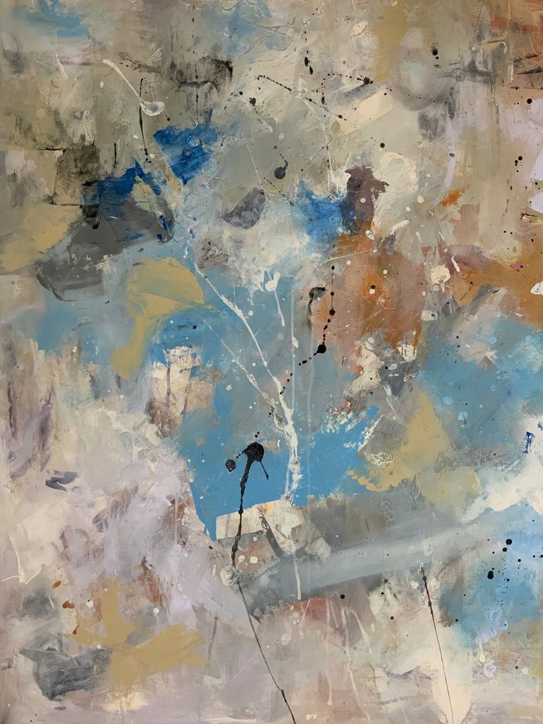 Original Abstract Expressionism Abstract Painting by Rodrigue Semabia