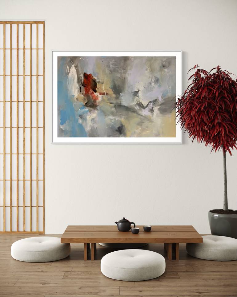 Original Abstract Expressionism Abstract Painting by Rodrigue Semabia