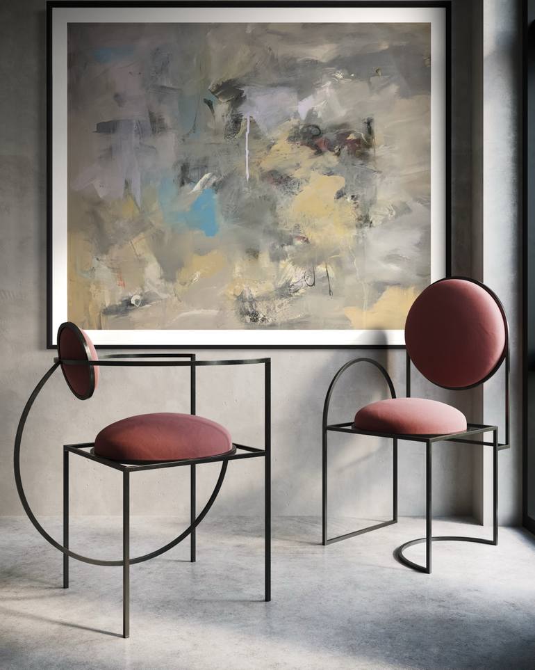 Original Abstract Expressionism Abstract Painting by Rodrigue Semabia