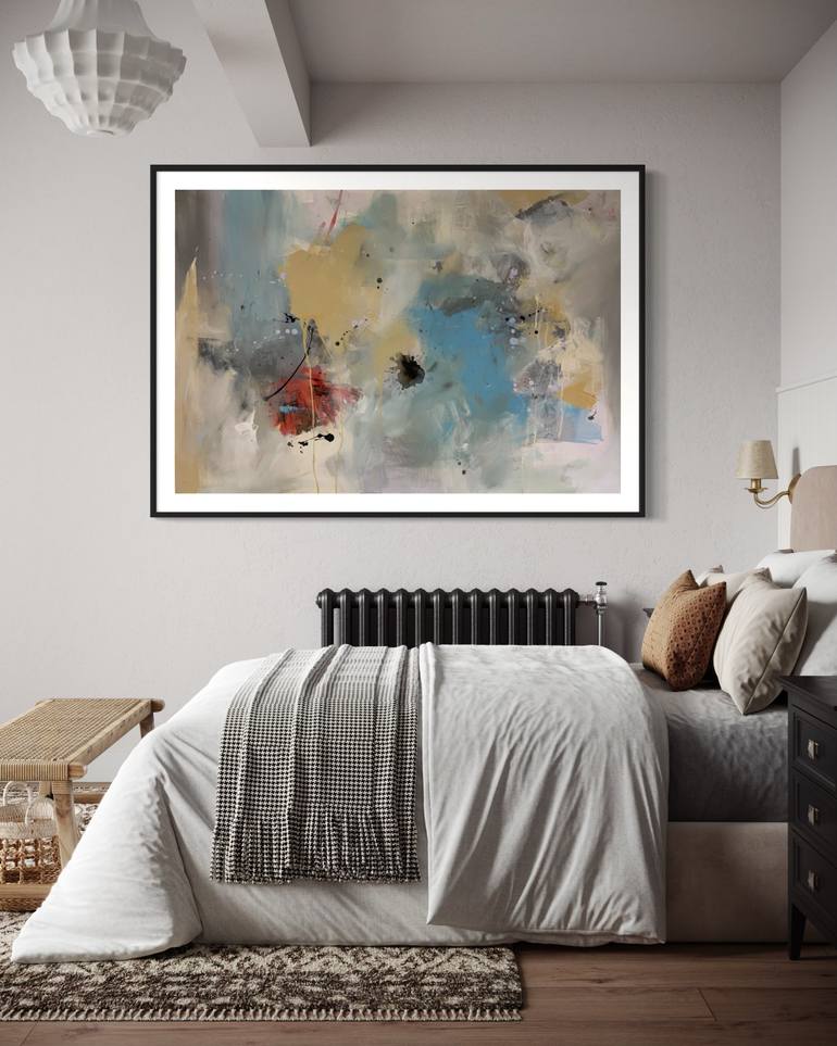 Original Abstract Expressionism Abstract Painting by Rodrigue Semabia