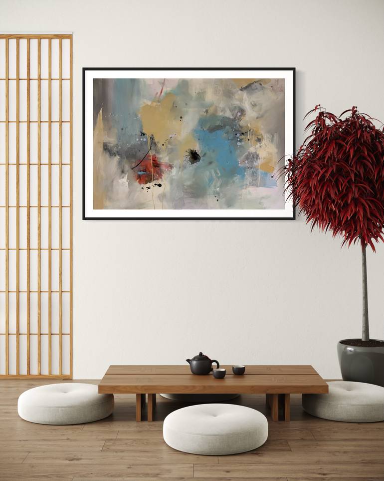 Original Abstract Expressionism Abstract Painting by Rodrigue Semabia