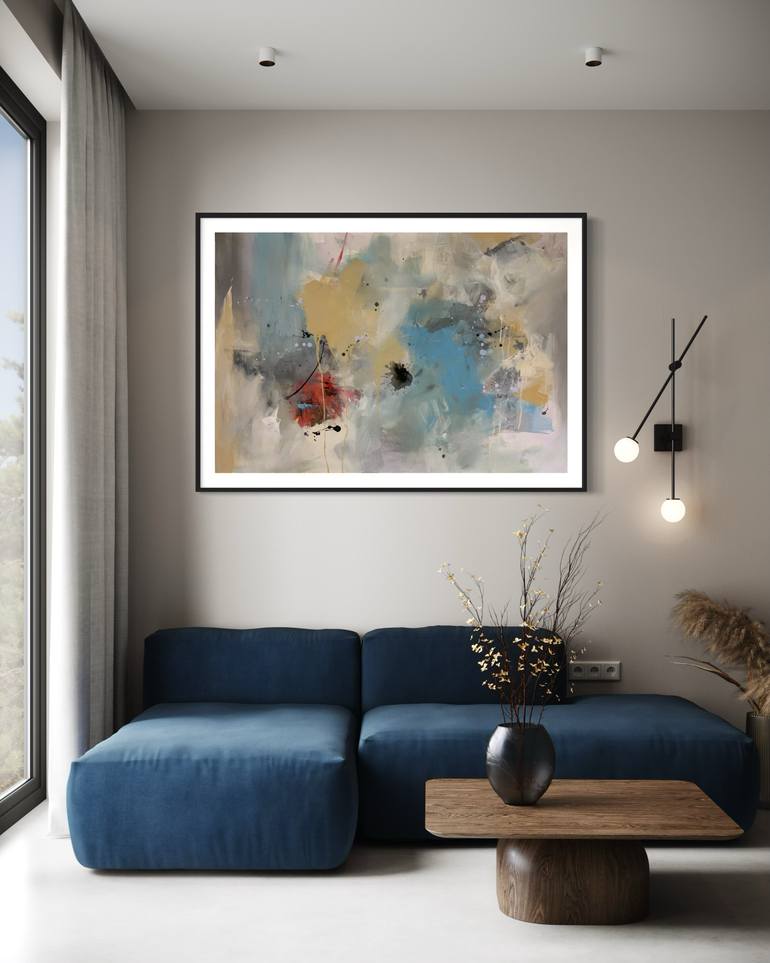 Original Abstract Expressionism Abstract Painting by Rodrigue Semabia