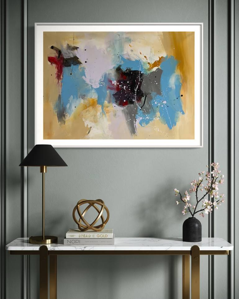 Original Abstract Expressionism Abstract Painting by Rodrigue Semabia