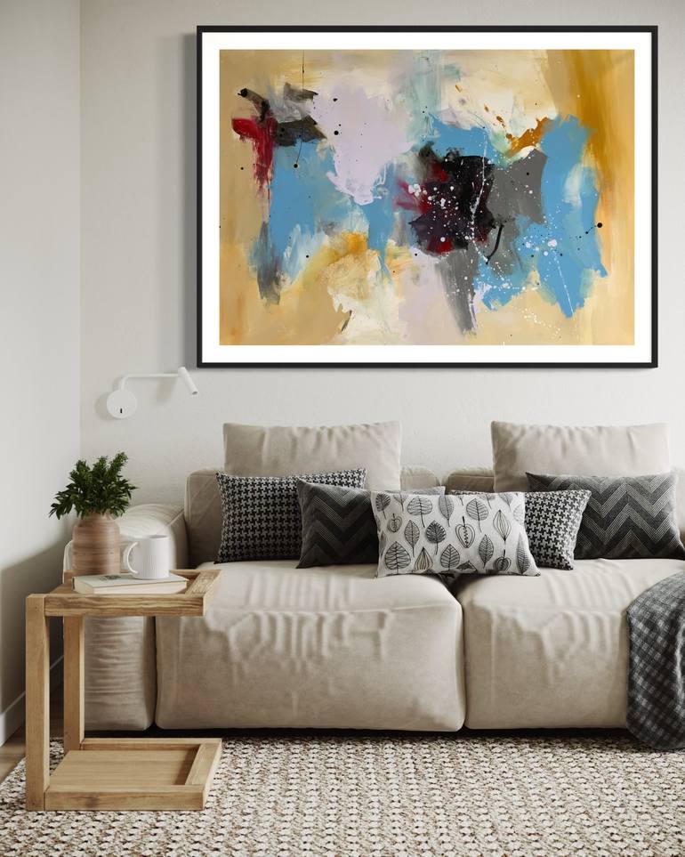 Original Abstract Expressionism Abstract Painting by Rodrigue Semabia