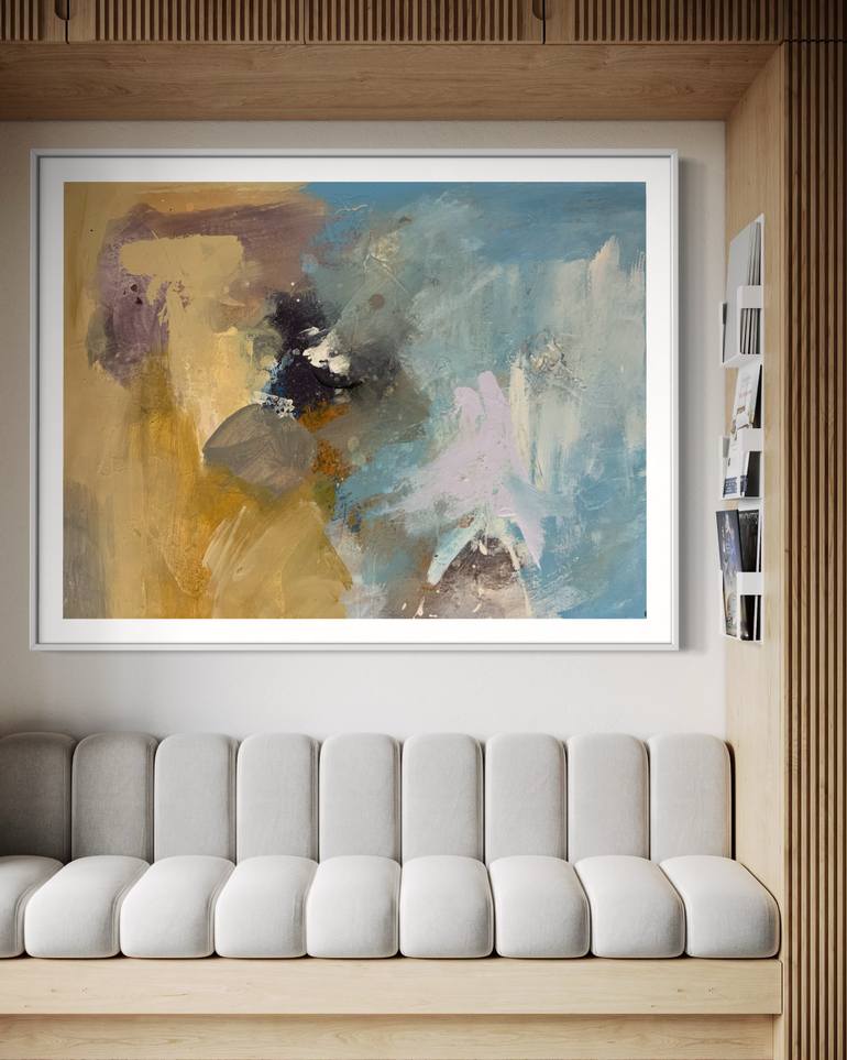 Original Abstract Expressionism Abstract Painting by Rodrigue Semabia