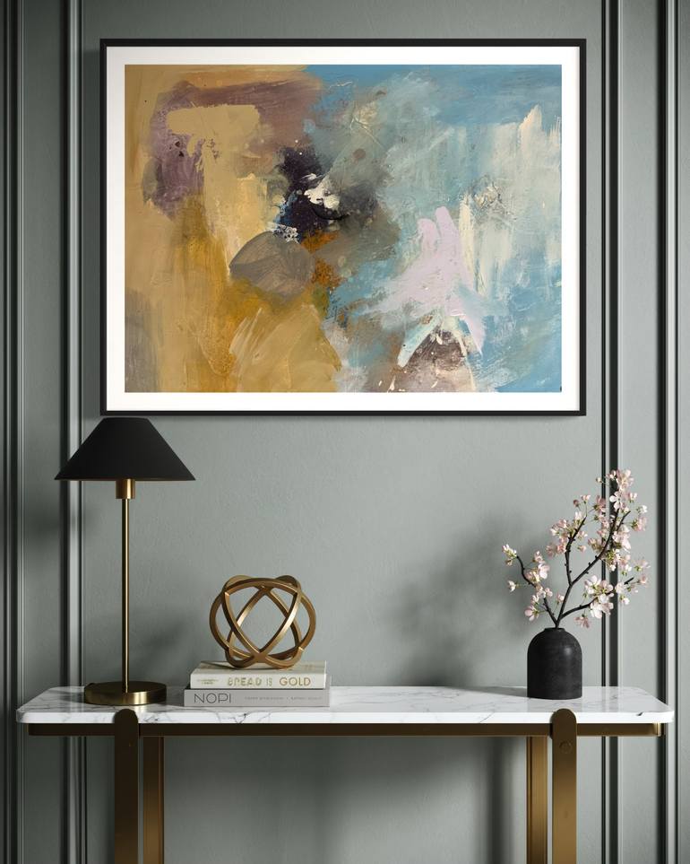 Original Abstract Expressionism Abstract Painting by Rodrigue Semabia