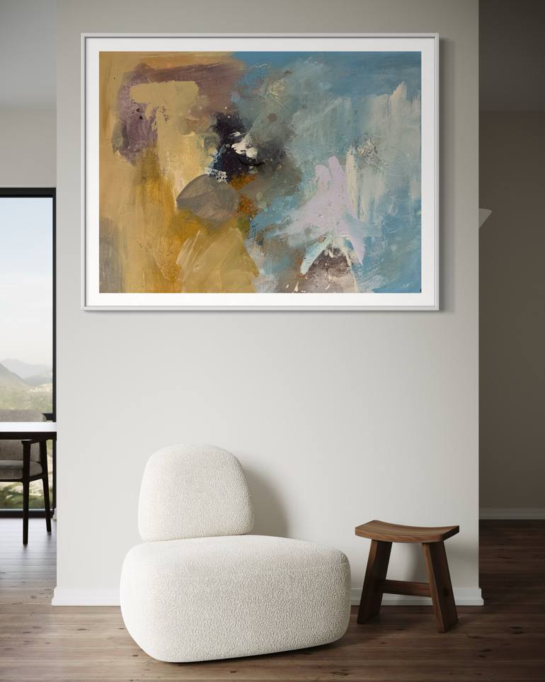 Original Abstract Expressionism Abstract Painting by Rodrigue Semabia