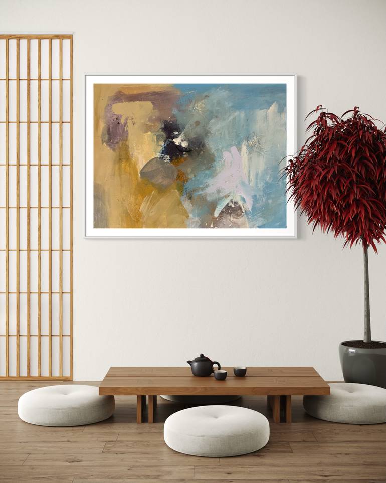 Original Abstract Expressionism Abstract Painting by Rodrigue Semabia