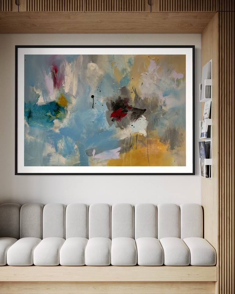 Original Abstract Expressionism Abstract Painting by Rodrigue Semabia