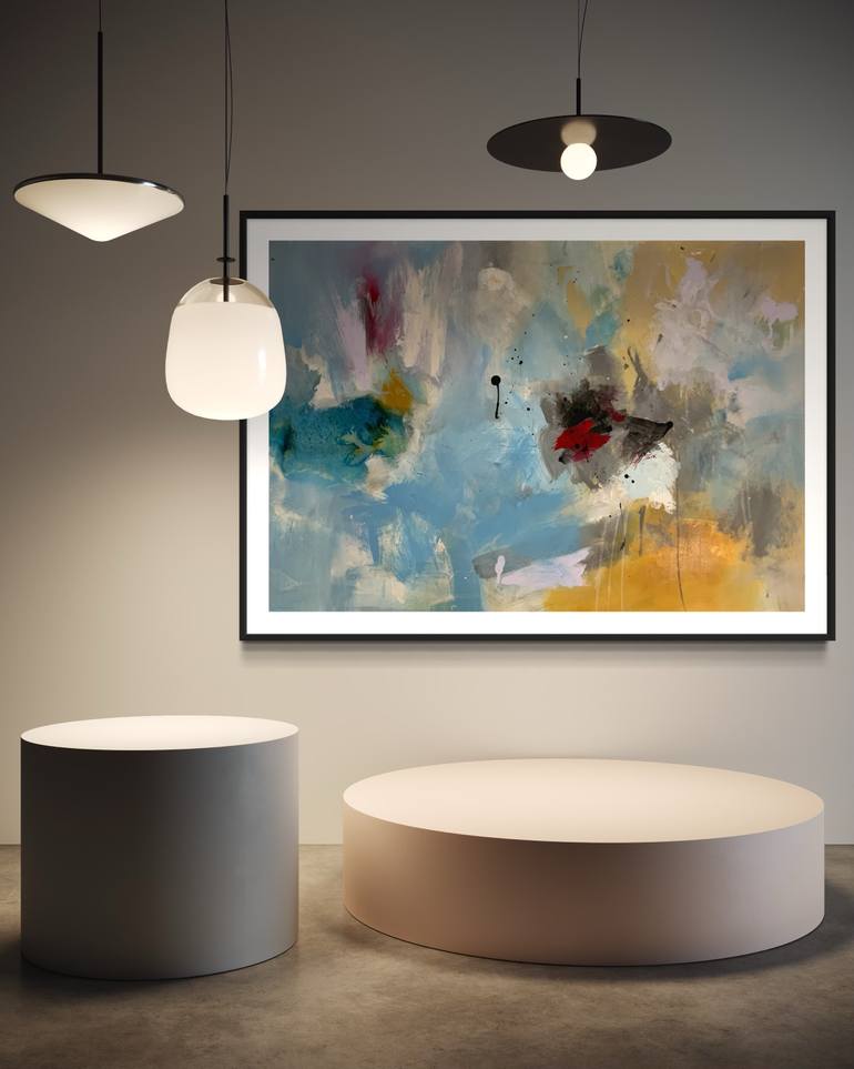 Original Abstract Expressionism Abstract Painting by Rodrigue Semabia