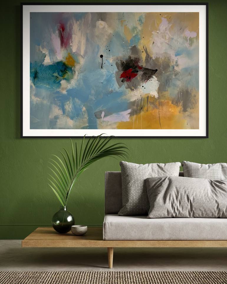 Original Abstract Expressionism Abstract Painting by Rodrigue Semabia