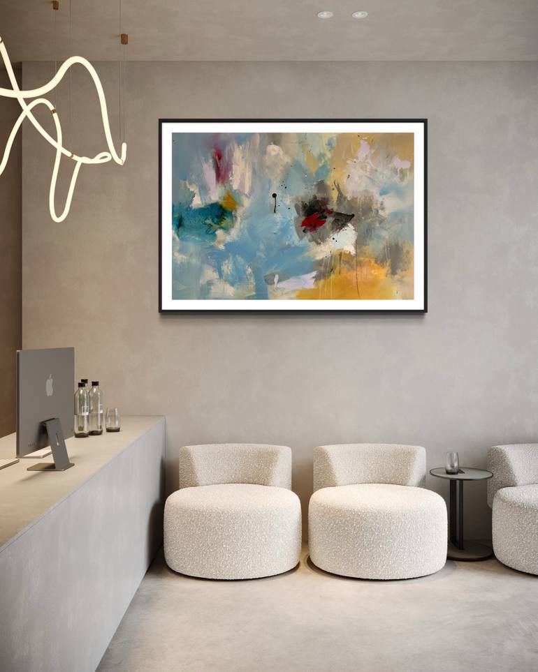 Original Abstract Expressionism Abstract Painting by Rodrigue Semabia