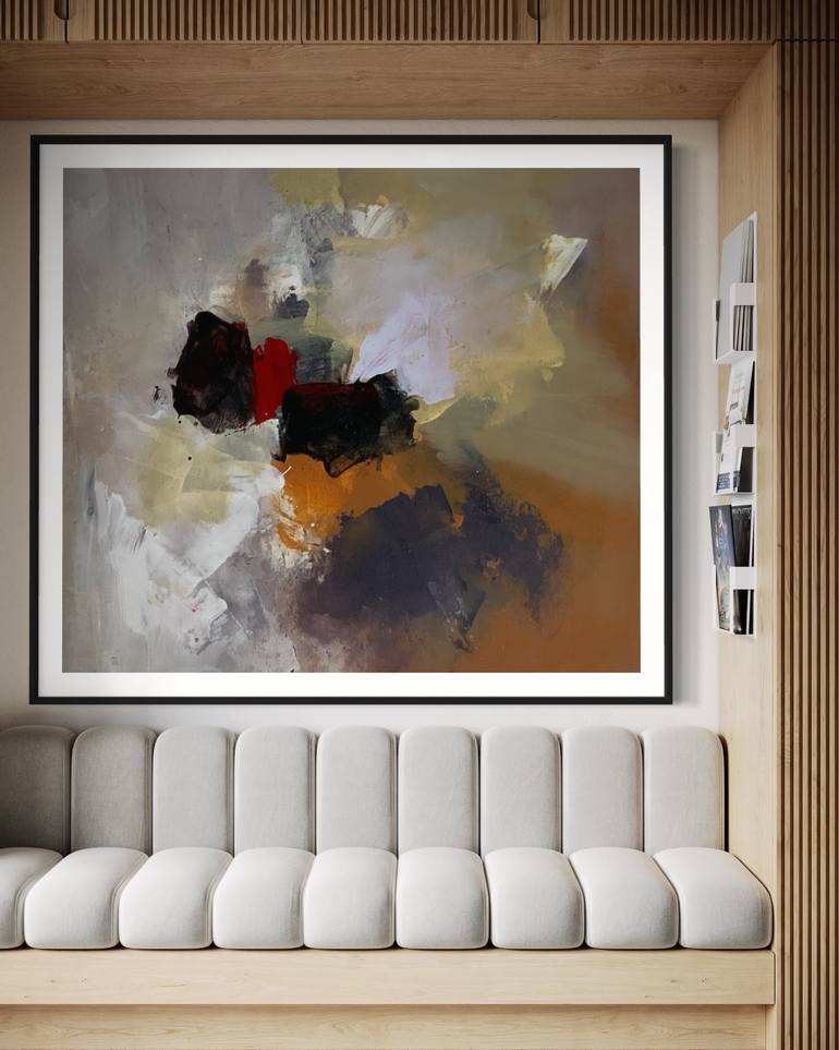 Original Abstract Expressionism Abstract Painting by Rodrigue Semabia