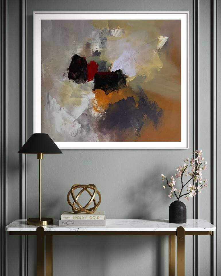 Original Abstract Expressionism Abstract Painting by Rodrigue Semabia