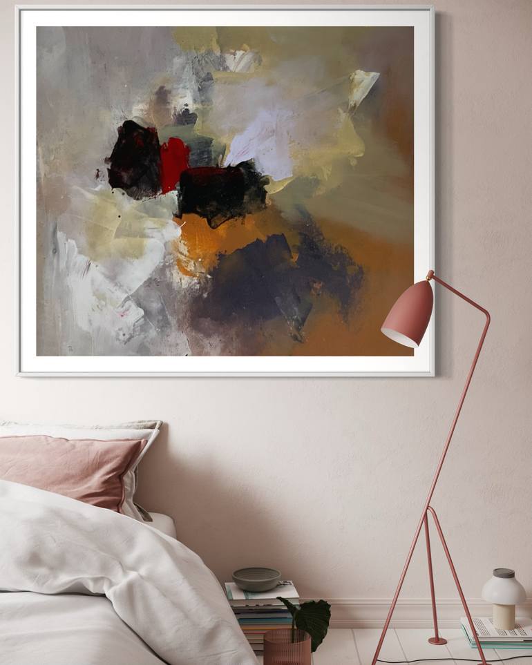 Original Abstract Expressionism Abstract Painting by Rodrigue Semabia