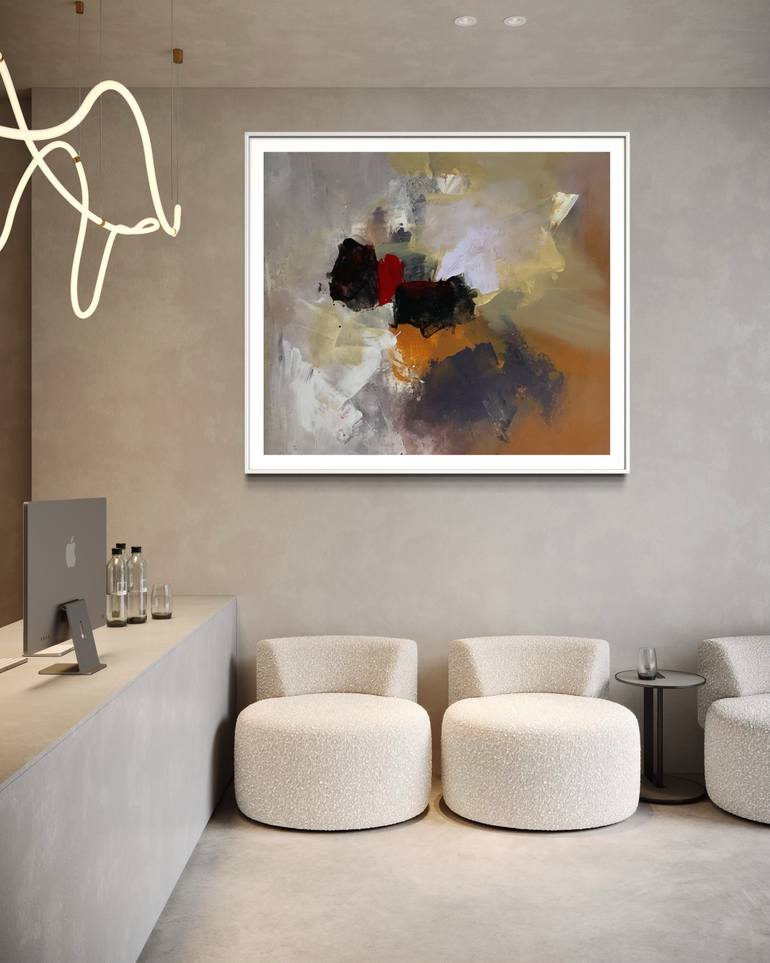 Original Abstract Expressionism Abstract Painting by Rodrigue Semabia