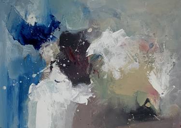 Original Abstract Expressionism Abstract Painting by Rodrigue Semabia