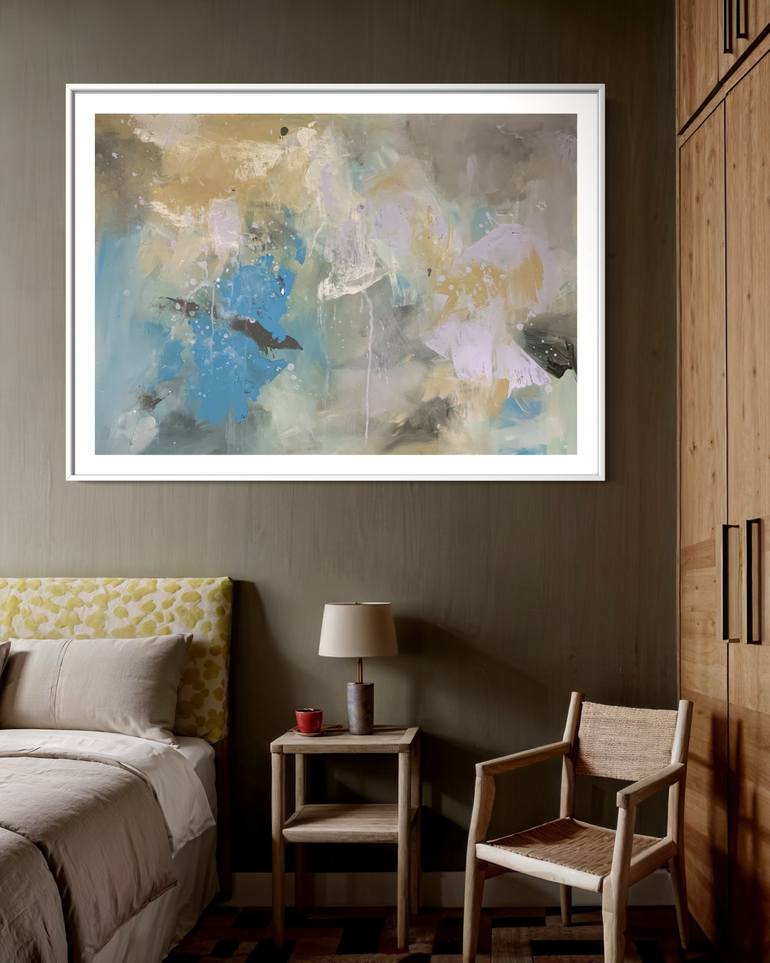 Original Abstract Expressionism Abstract Painting by Rodrigue Semabia