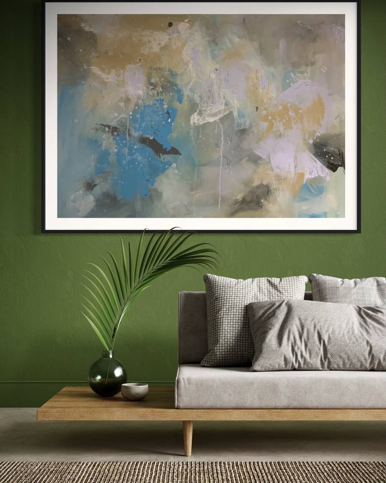 Original Abstract Expressionism Abstract Painting by Rodrigue Semabia