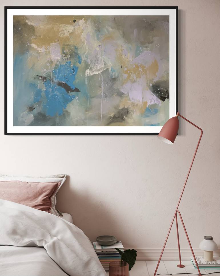 Original Abstract Expressionism Abstract Painting by Rodrigue Semabia