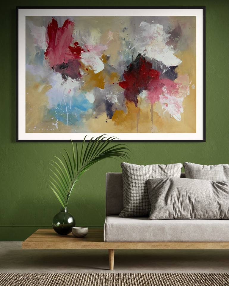 Original Abstract Expressionism Abstract Painting by Rodrigue Semabia