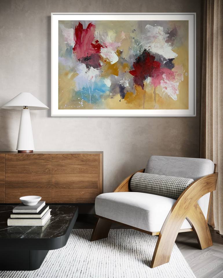 Original Abstract Expressionism Abstract Painting by Rodrigue Semabia