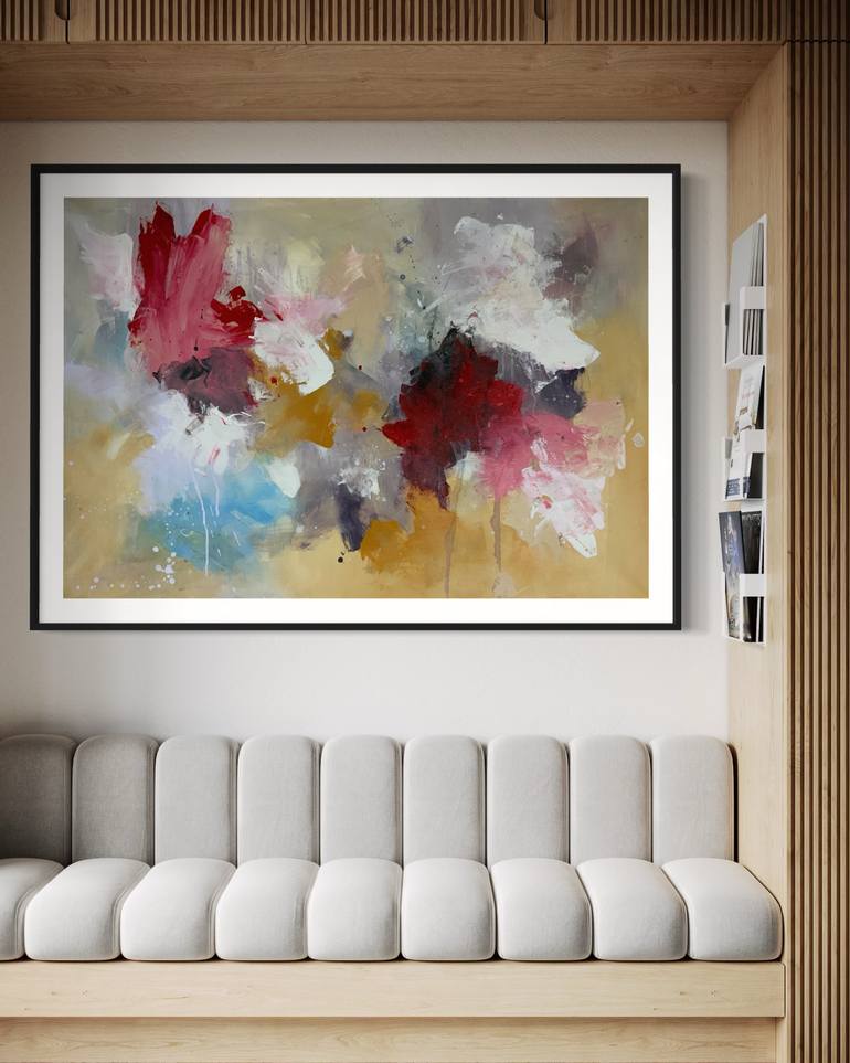 Original Abstract Expressionism Abstract Painting by Rodrigue Semabia