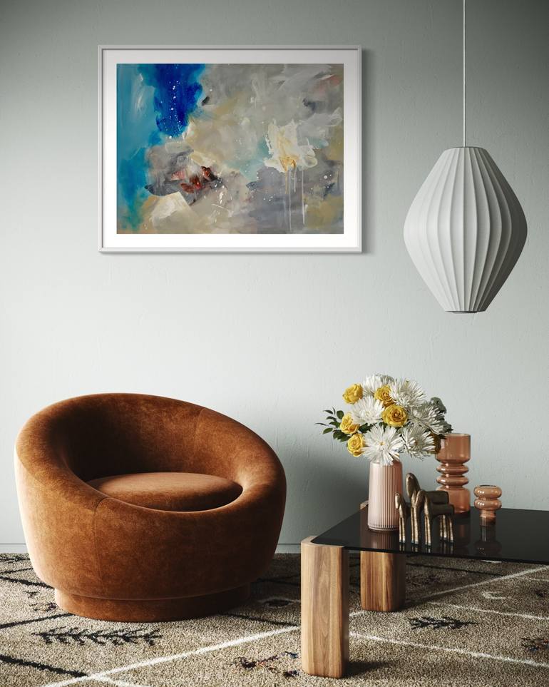 Original Abstract Expressionism Abstract Painting by Rodrigue Semabia