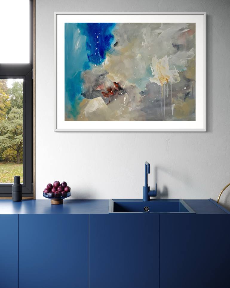 Original Abstract Expressionism Abstract Painting by Rodrigue Semabia