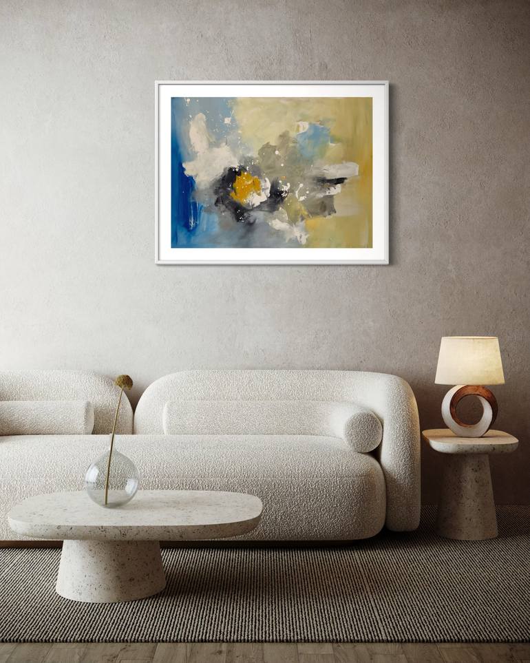 Original Abstract Expressionism Abstract Painting by Rodrigue Semabia