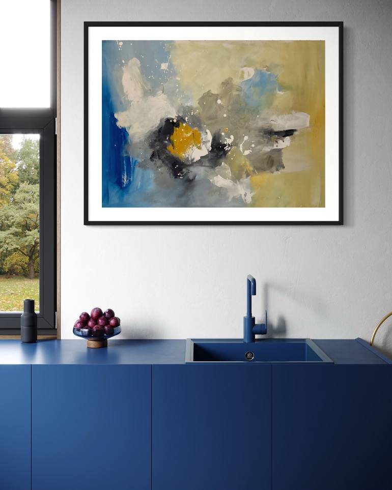 Original Abstract Expressionism Abstract Painting by Rodrigue Semabia