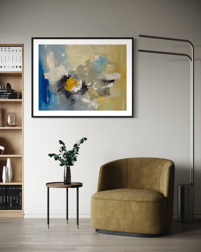 Original Abstract Expressionism Abstract Painting by Rodrigue Semabia