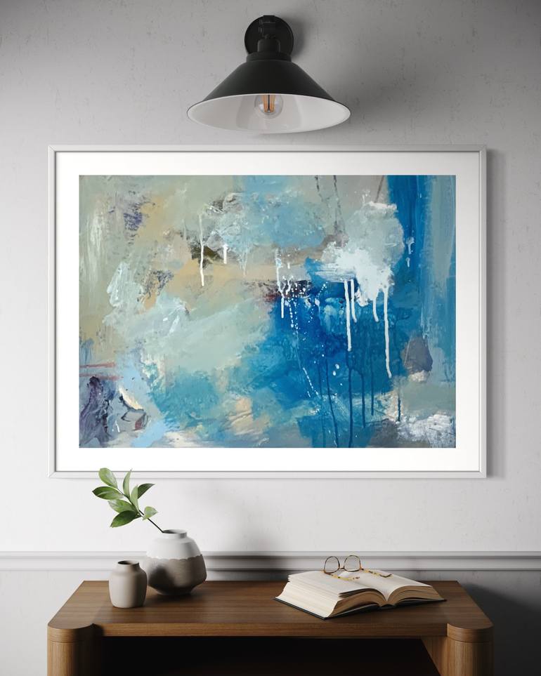 Original Abstract Expressionism Abstract Painting by Rodrigue Semabia