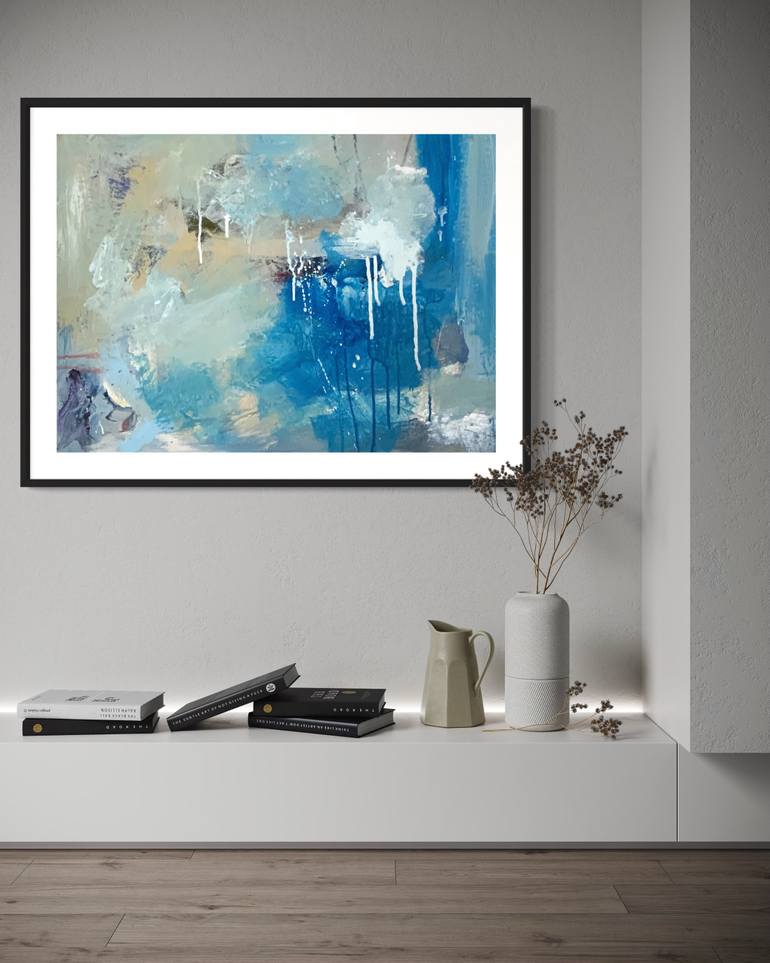 Original Abstract Expressionism Abstract Painting by Rodrigue Semabia