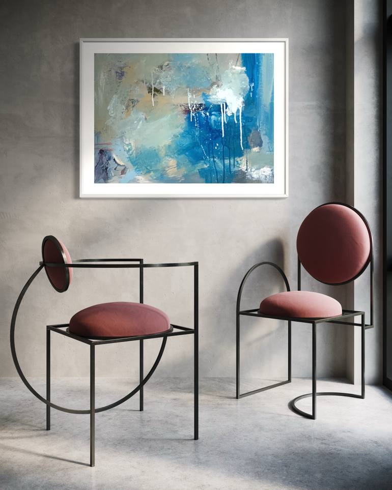 Original Abstract Expressionism Abstract Painting by Rodrigue Semabia