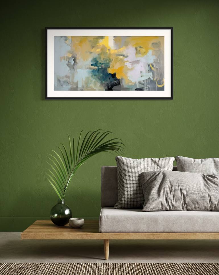 Original Abstract Expressionism Abstract Painting by Rodrigue Semabia