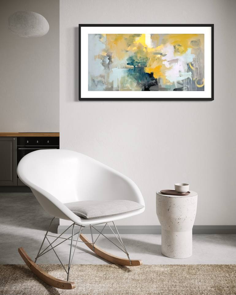 Original Abstract Expressionism Abstract Painting by Rodrigue Semabia
