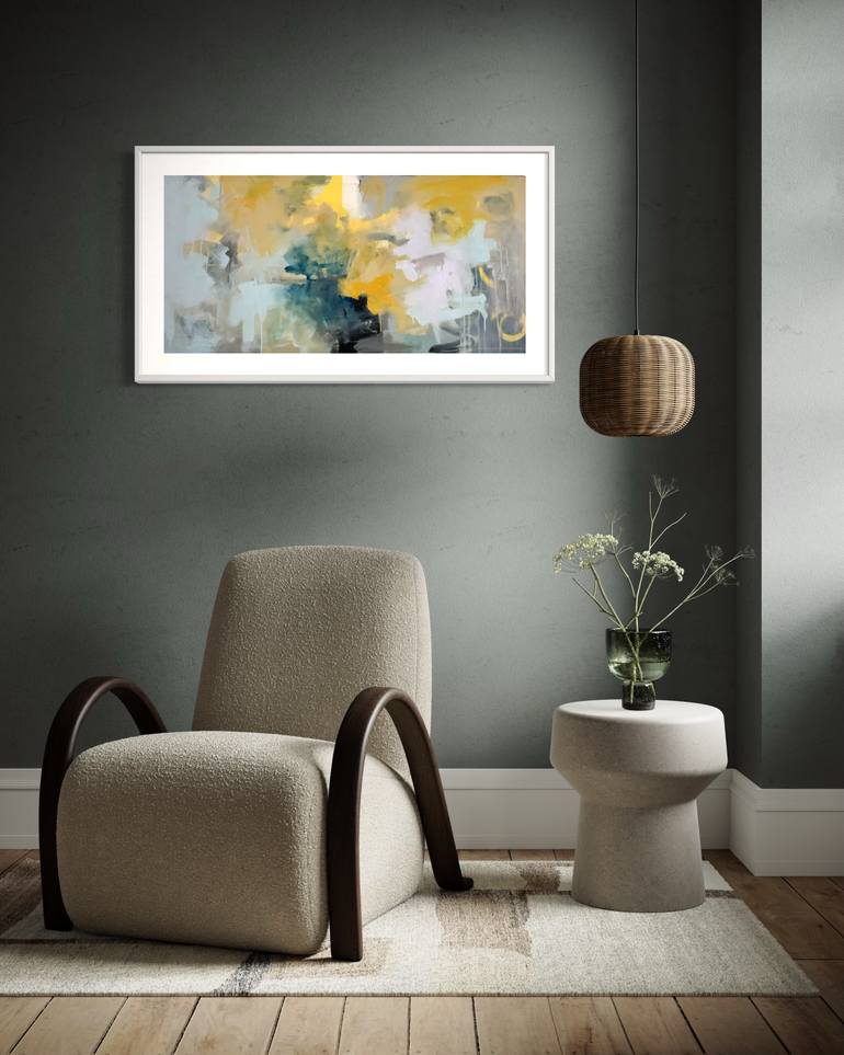 Original Abstract Expressionism Abstract Painting by Rodrigue Semabia