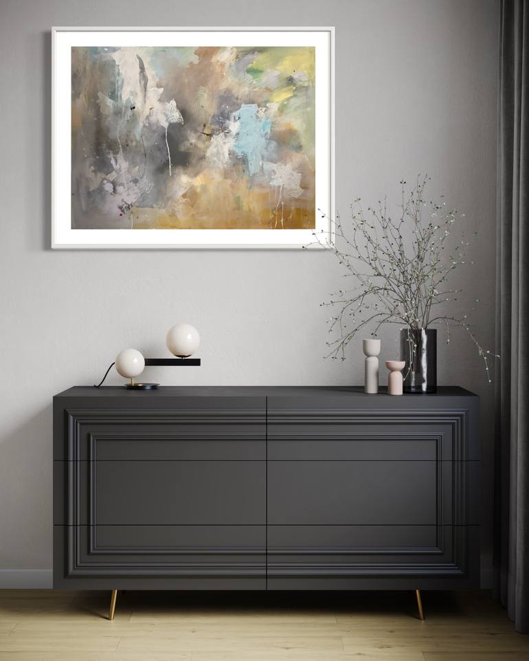 Original Abstract Expressionism Abstract Painting by Rodrigue Semabia
