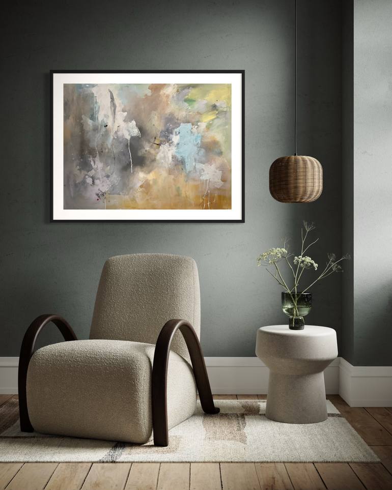 Original Abstract Expressionism Abstract Painting by Rodrigue Semabia