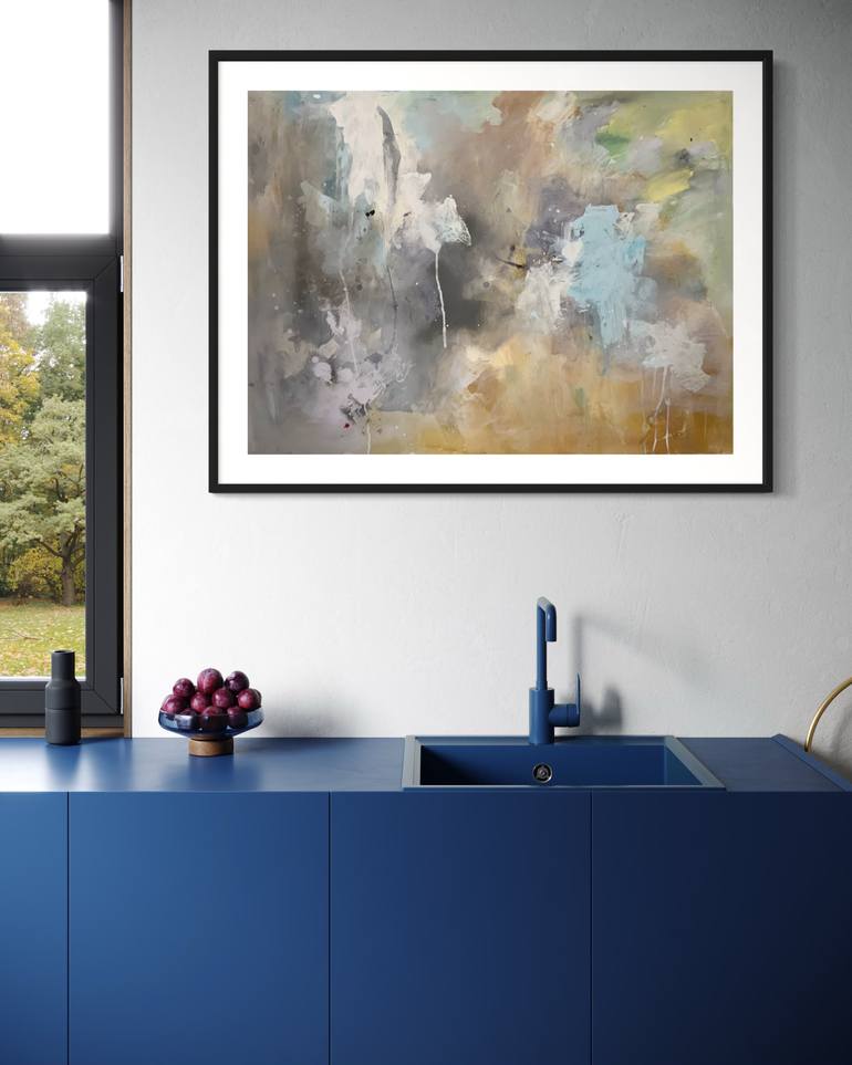 Original Abstract Expressionism Abstract Painting by Rodrigue Semabia