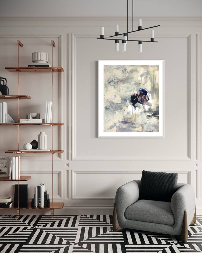 Original Abstract Expressionism Abstract Painting by Rodrigue Semabia