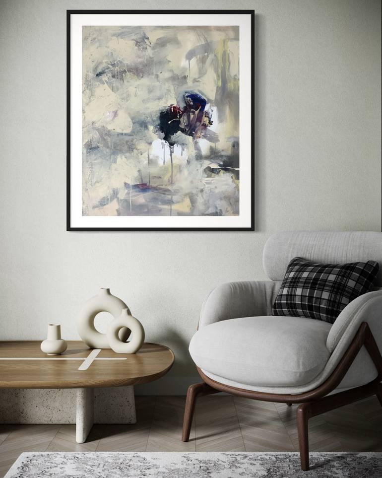 Original Abstract Expressionism Abstract Painting by Rodrigue Semabia