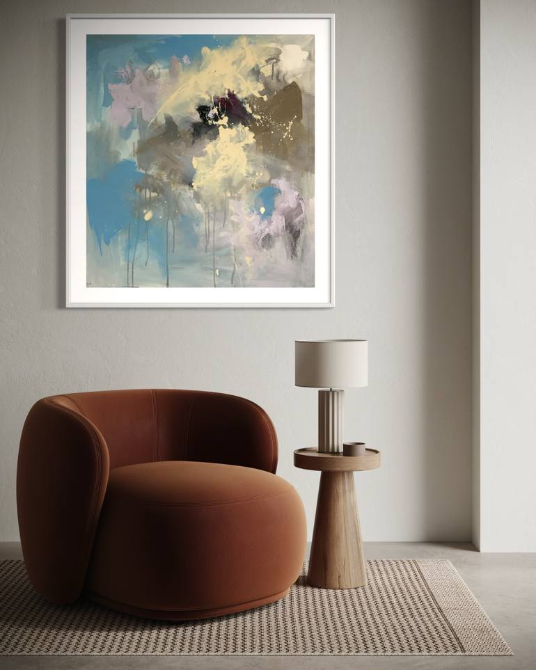 Original Abstract Expressionism Abstract Painting by Rodrigue Semabia