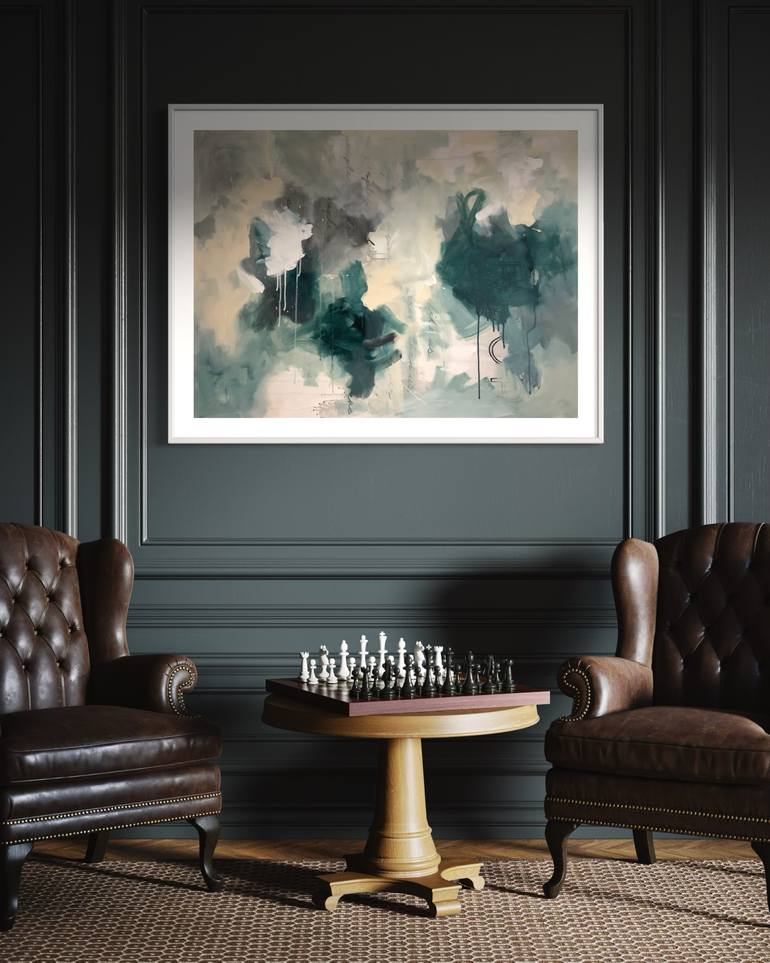Original Abstract Expressionism Abstract Painting by Rodrigue Semabia