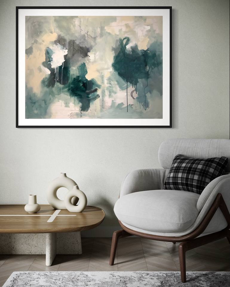 Original Abstract Expressionism Abstract Painting by Rodrigue Semabia