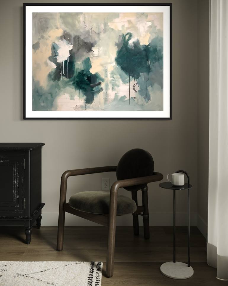 Original Abstract Expressionism Abstract Painting by Rodrigue Semabia