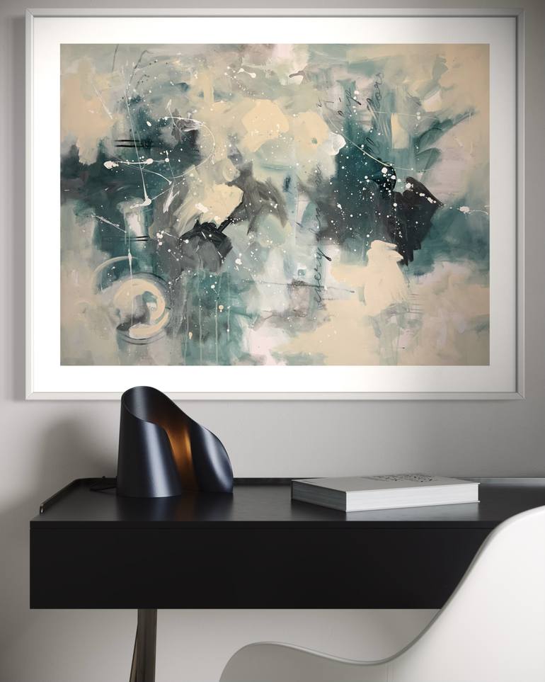 Original Abstract Expressionism Abstract Painting by Rodrigue Semabia