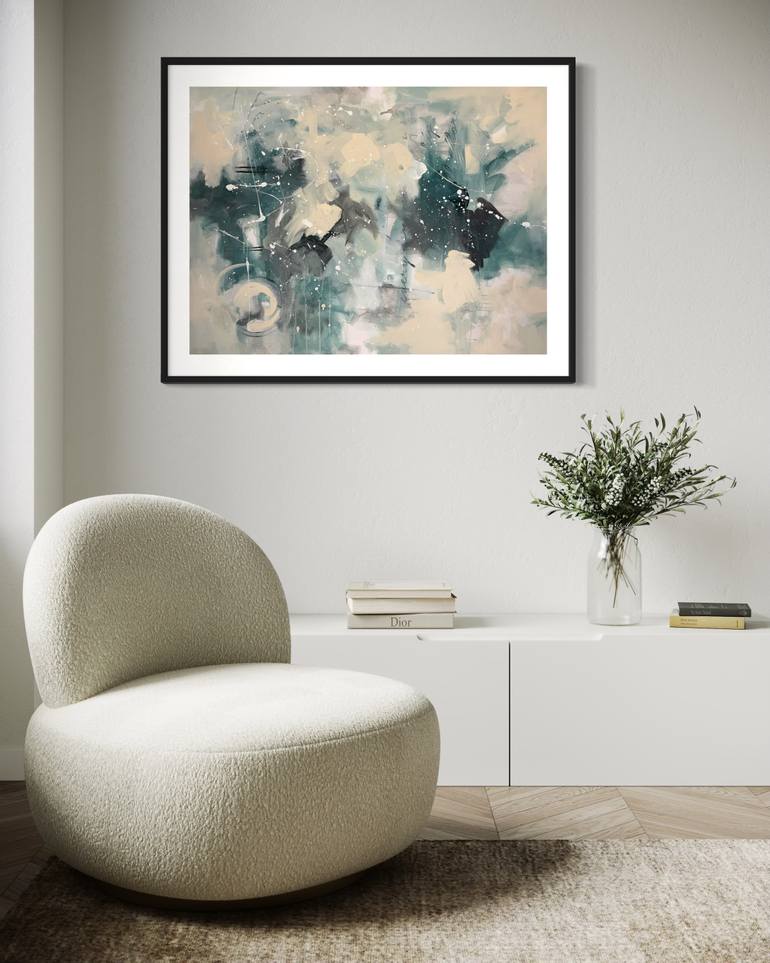 Original Abstract Expressionism Abstract Painting by Rodrigue Semabia