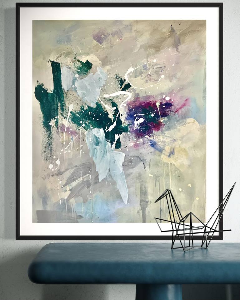 Original Abstract Expressionism Abstract Painting by Rodrigue Semabia